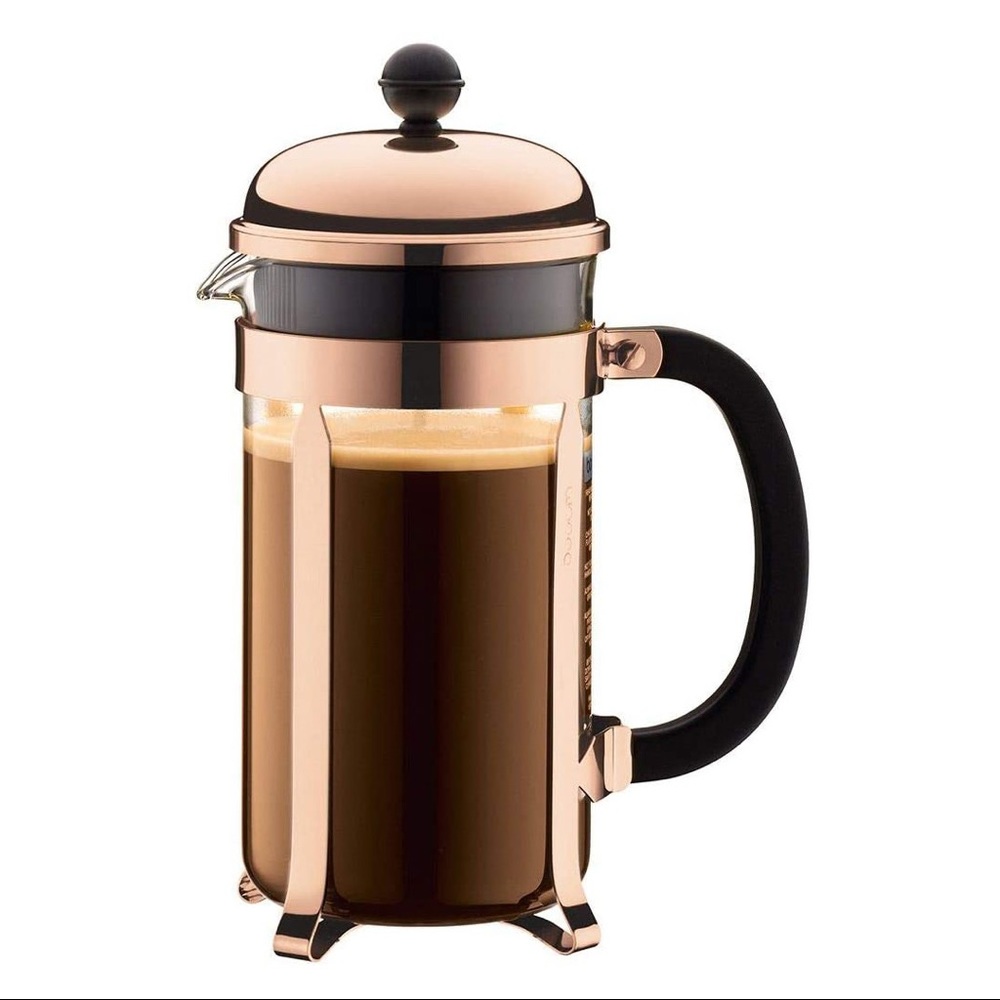 BODUM Chambord 8 Cup French Press Coffee Maker, Copper, 1.0 l, 34 oz